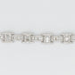 Solid Gold Baguette Diamond H-Link Bracelet