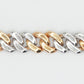 10k Solid Two-Tone Gold 8mm Diamond Cuban Bracelet