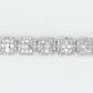 10k Solid White Gold 7mm Baguette Rectangle Diamond Tennis Bracelet - 20110