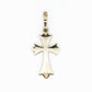 10k Solid Gold VS1 Diamond Medium Cathedral Cross Pendant