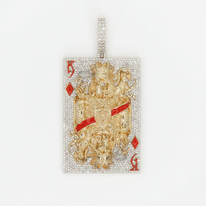 14k Solid Gold VVS Diamond Custom King of Diamonds Pendant