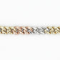 10k Solid Gold 5mm Diamond Tri-Tone Cuban Chain - 10058