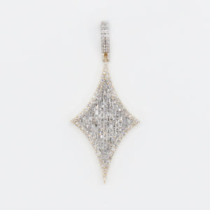 10k Solid Gold VS1 Diamond Chandelier Star Pendant