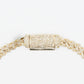 10k Solid Gold Diamond 4mm Big Lock Cuban Bracelet