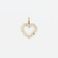 10k Solid Gold Diamond Halo Heart Pendant - 60152