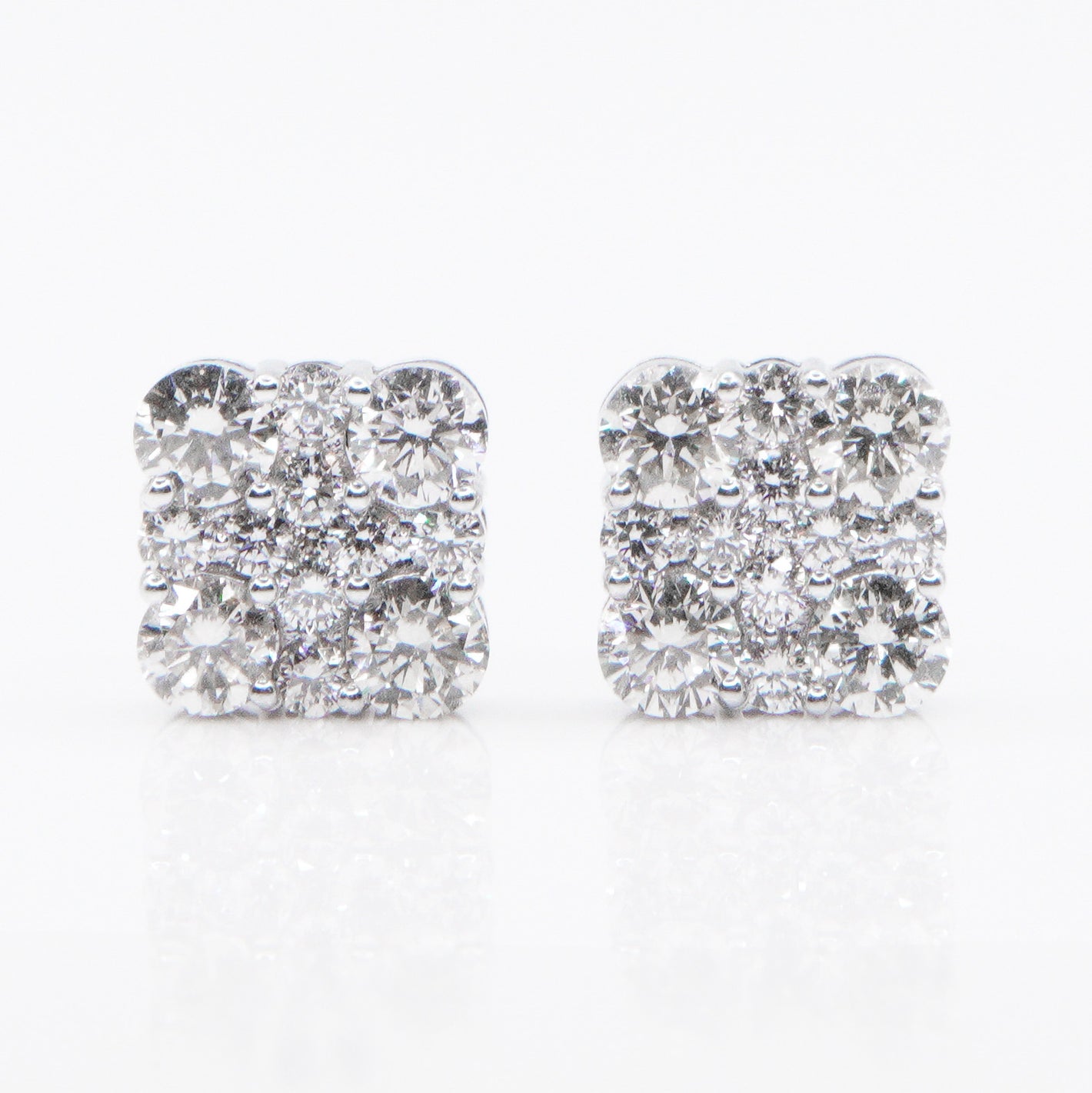 14k Solid Gold VS Diamond 10.5mm Jumbo Earrings