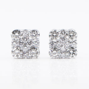 14k Solid Gold VS Diamond 10.5mm Jumbo Earrings