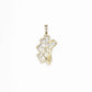 10k Solid Gold Diamond Skeletal Poker Hand Pendant - 60157