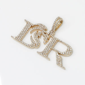 14k Solid Gold VVS/VS1 Diamond Rush Logo Pendant - 60158