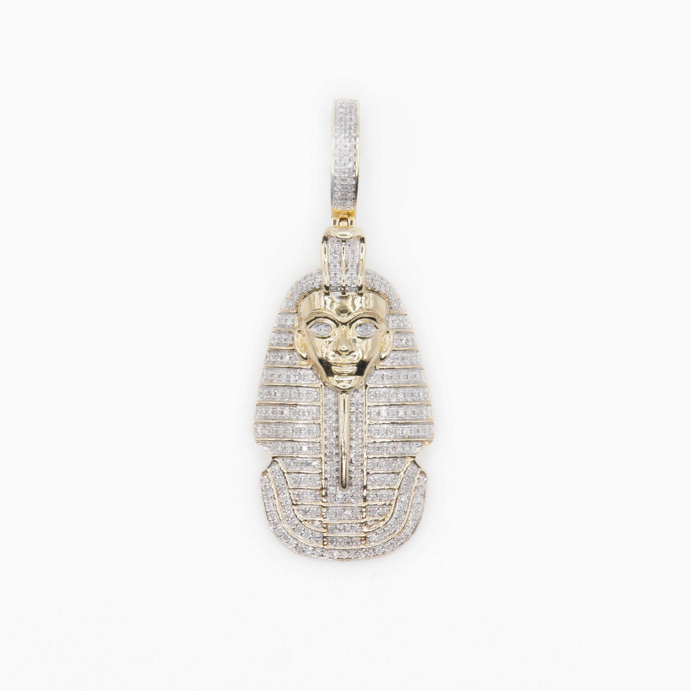 10k Solid Gold Diamond Pharaoh Pendant - 60128