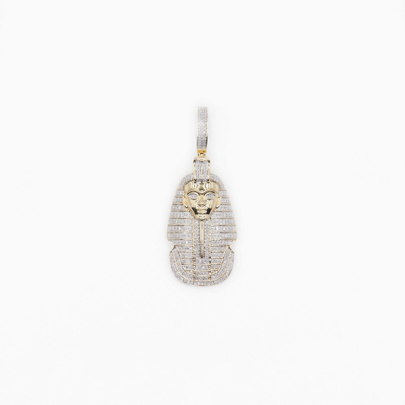 10k Solid Gold Diamond Pharaoh Pendant - 60128