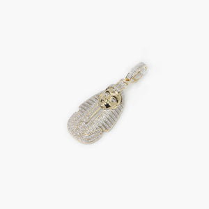 10k Solid Gold Diamond Pharaoh Pendant - 60128