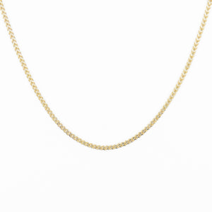 14k Solid Gold 2.5mm Franco Chain