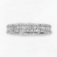 14k Solid White Gold Baguette Diamond Band - 30155