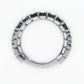 14k Solid White Gold Baguette Diamond Band - 30155