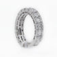 14k Solid White Gold Baguette Diamond Band - 30155