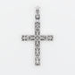 Solid 14k White Gold Baguette XL Diamond Cross Pendant