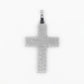 18k Solid White Gold VVS/VS1 Diamond 2.25" Pointer Cross Pendant - 60160