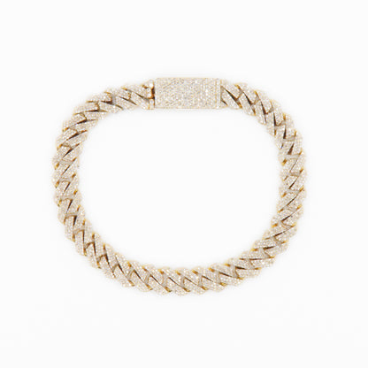 10k Solid Gold 9mm Diamond Edge Cuban Bracelet - 20130