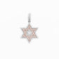 14k Solid Gold VVS/VS1 Diamond 3D Star of David Pendant - 60026