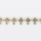 10k Solid Gold 10mm Diamond Cross Bracelet