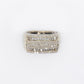 10k Solid Gold Baguette Diamond Rectangle Ring - 30156