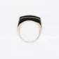 10k Solid Gold Baguette Diamond Rectangle Ring - 30156