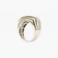 10k Solid Gold Baguette Diamond Rectangle Ring - 30156