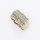 10k Solid Gold Baguette Diamond Rectangle Ring - 30156