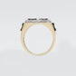 14k Solid Gold VS1 Baguette Diamond Men's XL Chandelier Ring - 30067