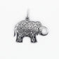 14k Solid White Gold VS1 Diamond Elephant Pendant - 60169