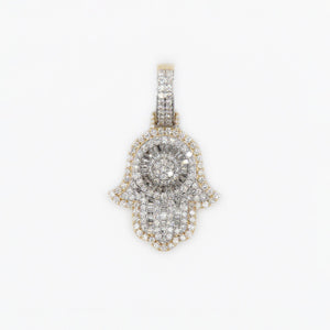 10k Solid Gold VS1 Diamond Hamsa Pendant - 60177