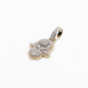 10k Solid Gold VS1 Diamond Hamsa Pendant - 60177