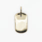 14k Solid Gold VS1 Diamond Dog Tag Pendant - 60171