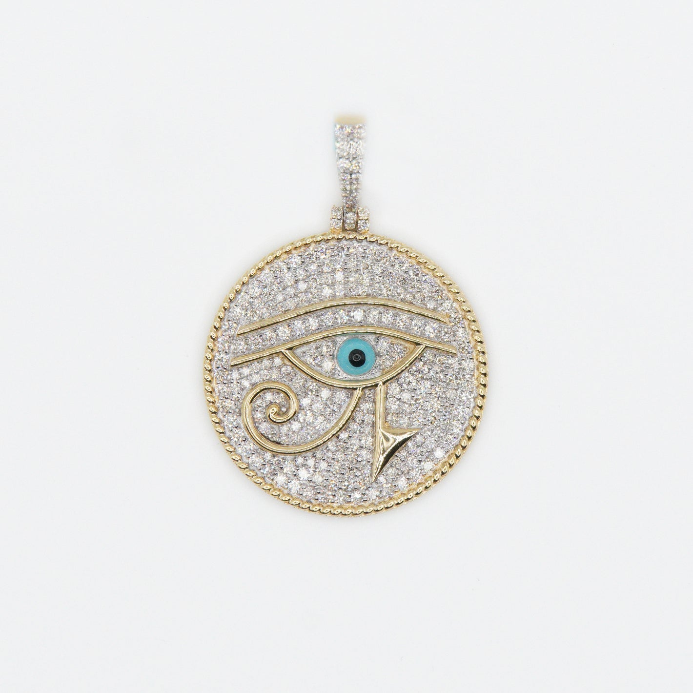 10k Solid Gold VS1 Diamond Eye Of Horus Pendant - 60182