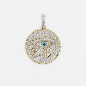 10k Solid Gold VS1 Diamond Eye Of Horus Pendant - 60182