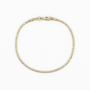 14k Solid Gold Ice Bracelet - 20135