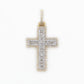 10k Solid Gold VS Baguette Diamond 1.25" 3D Cross - 60188