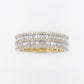 10k Solid Gold Baguette Diamond Double-Row Band - 30158