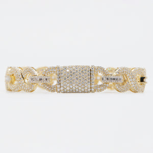 10k Solid Gold 12mm VS1 Diamond Infinity Bracelet - 20140