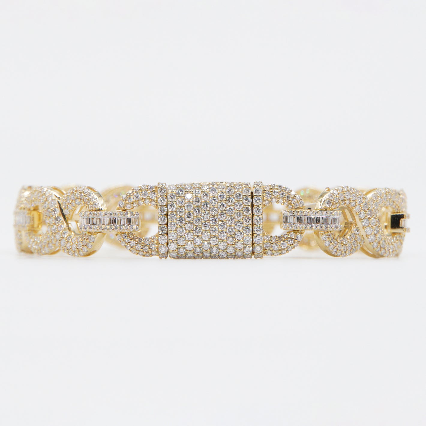 10k Solid Gold 12mm VS1 Diamond Infinity Bracelet - 20140