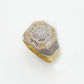 10k Solid Gold VS1 Diamond Custom Hex Ring - 30134