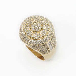 10k Solid Gold Diamond Baguette Tower Ring