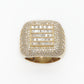 14k Solid Gold VS1 Diamond Baguette Men's Ring - 30076