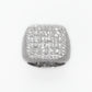 10k Solid White Gold Baguette Diamond Square Ring - 30161