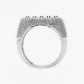 10k Solid White Gold Baguette Diamond Square Ring - 30161