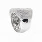 10k Solid White Gold Baguette Diamond Square Ring - 30161