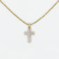 10k Solid Gold VS Baguette Diamond Cross & Chain Set - 70009