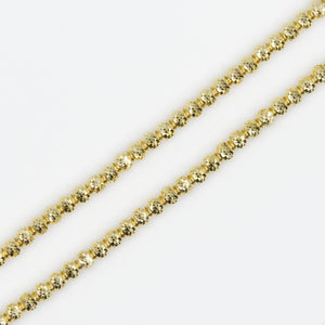 10k Solid Gold Baguette Diamond 1" Cross & Chain Set - 60193