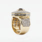 14k Solid Gold VS1 Diamond XL Cake Championship Ring - 30061